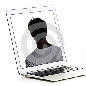 Empty User isolated on white background