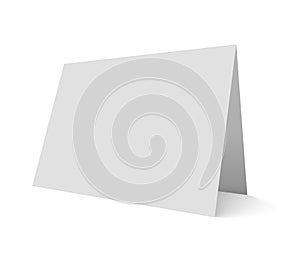 Empty vector mockup illustration greeting card on white.