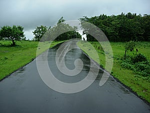 Empty Village Road