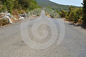 Empty village road