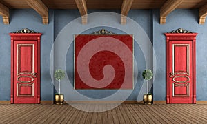 Empty vintage interior