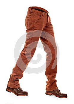 Empty voluminous e jeans with boots