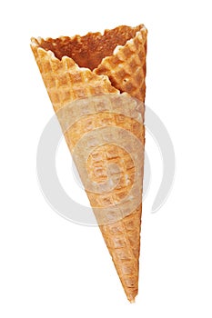 Empty waffle cone