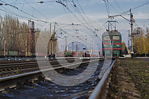 Empty wagons on the railway