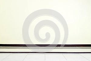 Empty wall with tile floor