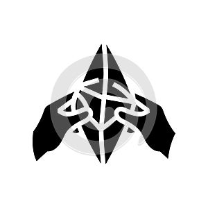 empty wallet glyph icon vector illustration