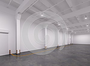 Empty warehouse interior