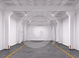 Empty warehouse interior