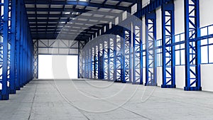 Empty warehouse interior