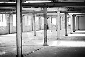 Empty warehouse office or commercial area