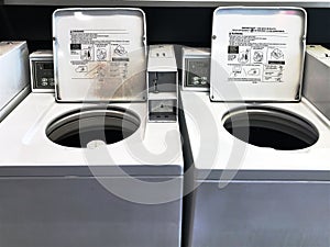 Empty washing machines