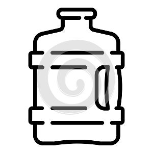 Empty water bottle icon, outline style