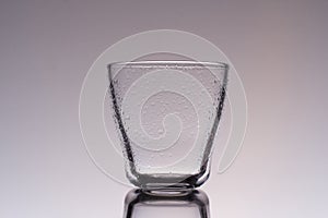 Empty water and juice glass