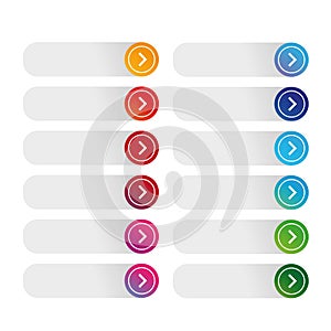 Empty web button set
