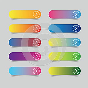 Empty web button set vector