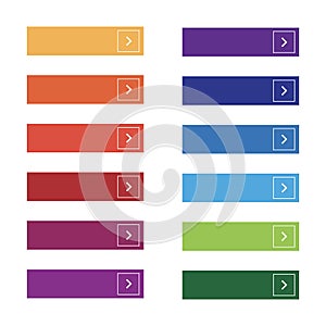 Empty web button set vector