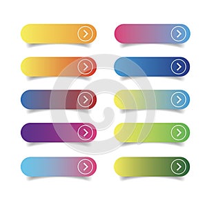 Empty web button set vector