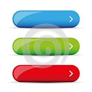 Empty web button vector