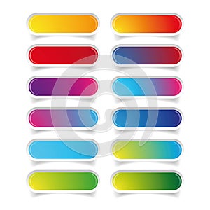 Empty web colorful button set