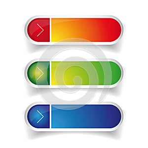 Empty web colorful button set