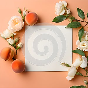 Empty wedding with peach puzz background