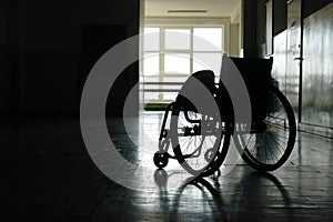 Empty wheelchair