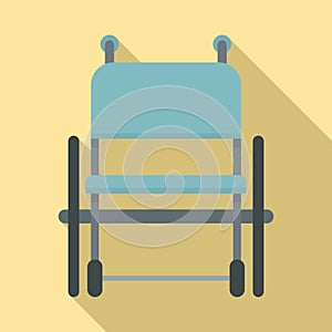 Empty wheelchair icon, flat style