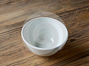 Empty white bowl