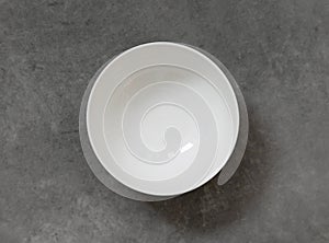 Empty white bowl