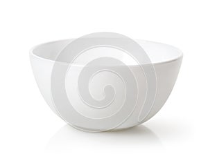 Empty white bowl