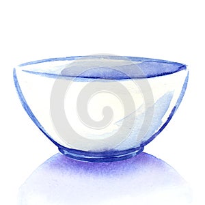 Empty white bowl isolated