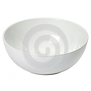 Empty white bowl isolated on transparent background