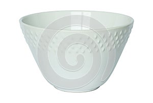 Empty white bowl isolated on white