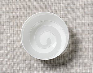empty white bowl on table