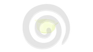 Empty white bowl with two small handles icon animation