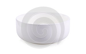 Empty white bowl on white background