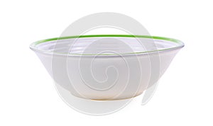 Empty white bowl on white background