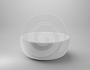 Empty white bowl on white background