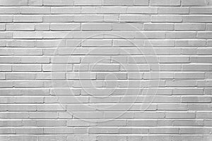 Empty White Brick Wall - Textured Background