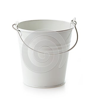 Empty white bucket