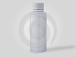 Empty white can bottle with copy spcae for design template photo