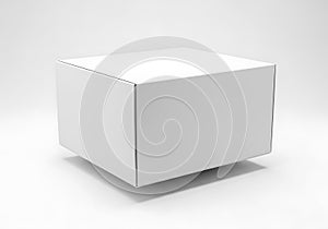 Empty white cardboard box