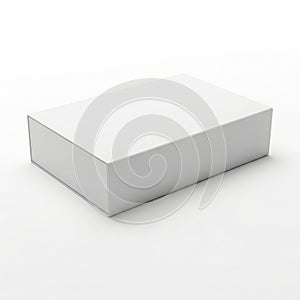 Empty white cardboard box