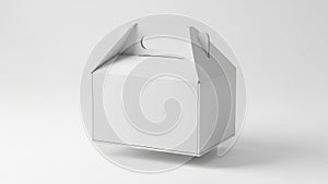 Empty white cardboard box