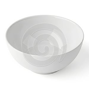 Empty white ceramic bowl