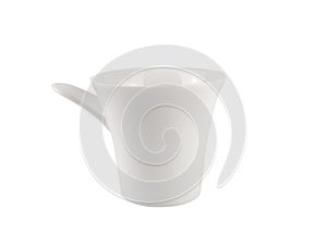 Empty white ceramic mug or cup for coffee, tea isolated