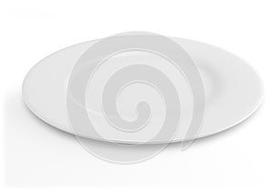 Empty white dinner plate