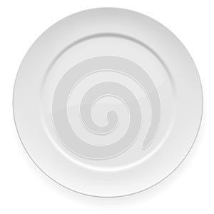 Vuoto bianco piatto 