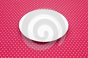 Empty white dinner plate