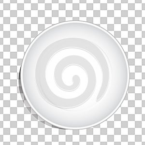 Empty white dish plate background.